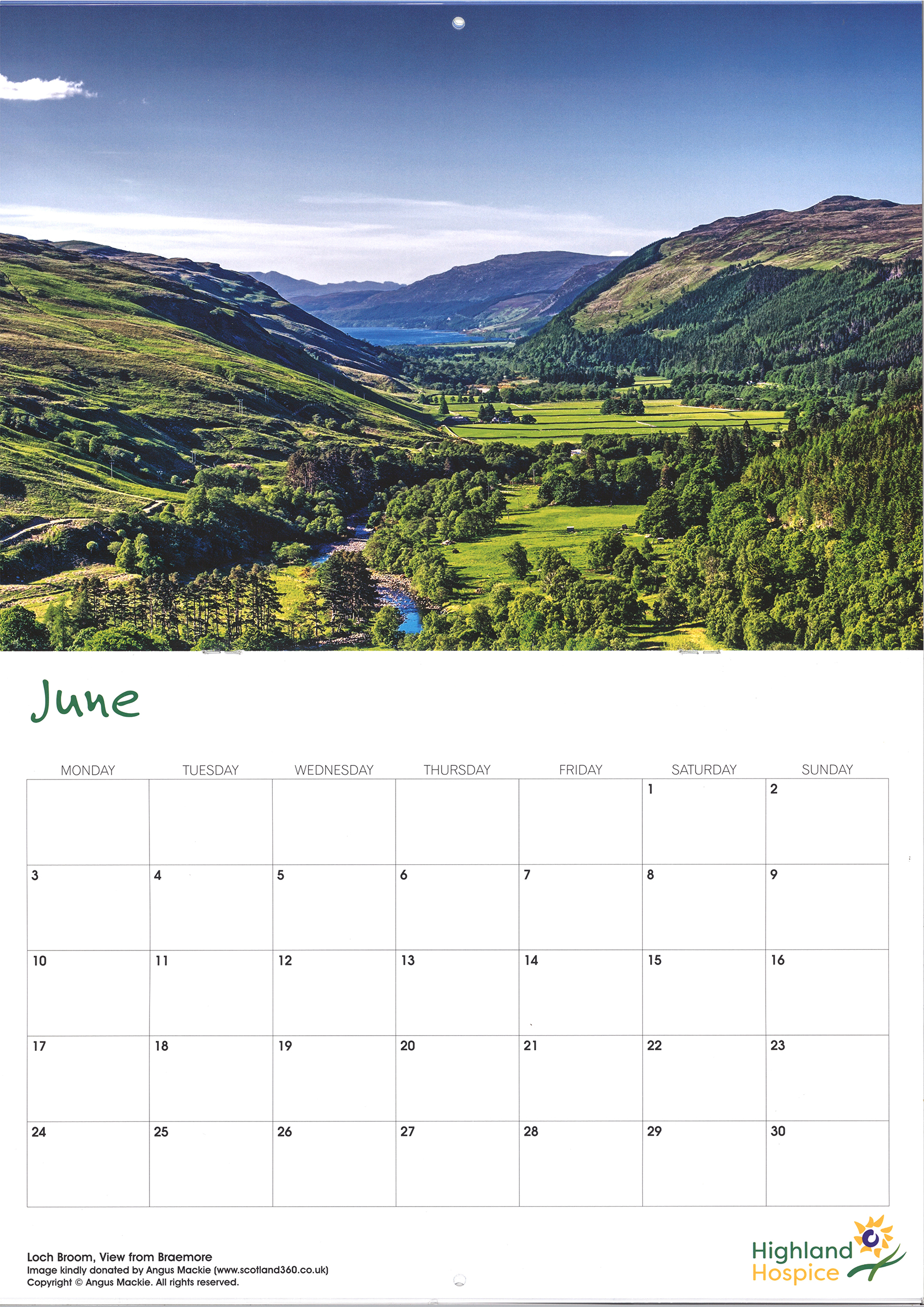 Highland Hospice 2019 Highland Scenes Calendar
